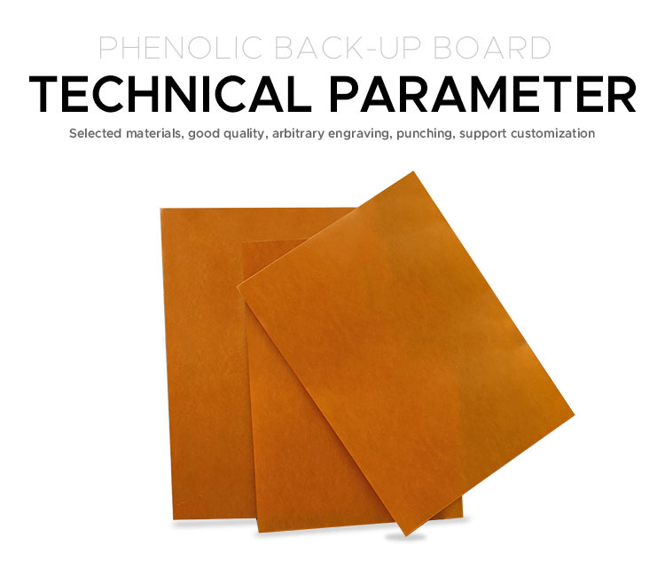 Phenolic back-up sheet
